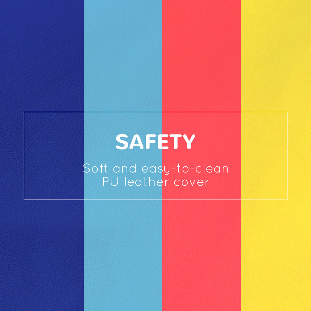 MCL Soft Play 4-piece Climb and Crawl Foam Toddler Stairs and Ramp Colorful Children's Educational Software Activity Toys for Baby Preschooler