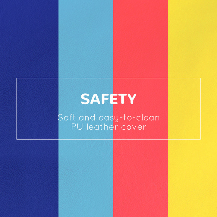 MCL Soft Play 4-piece Climb and Crawl Foam Toddler Stairs and Ramp Colorful Children's Educational Software Activity Toys for Baby Preschooler