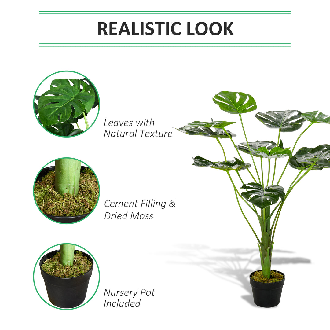 Decorative Artificial Monstera Plants in Pot Fake Plants for Home Indoor Decor, 85cm