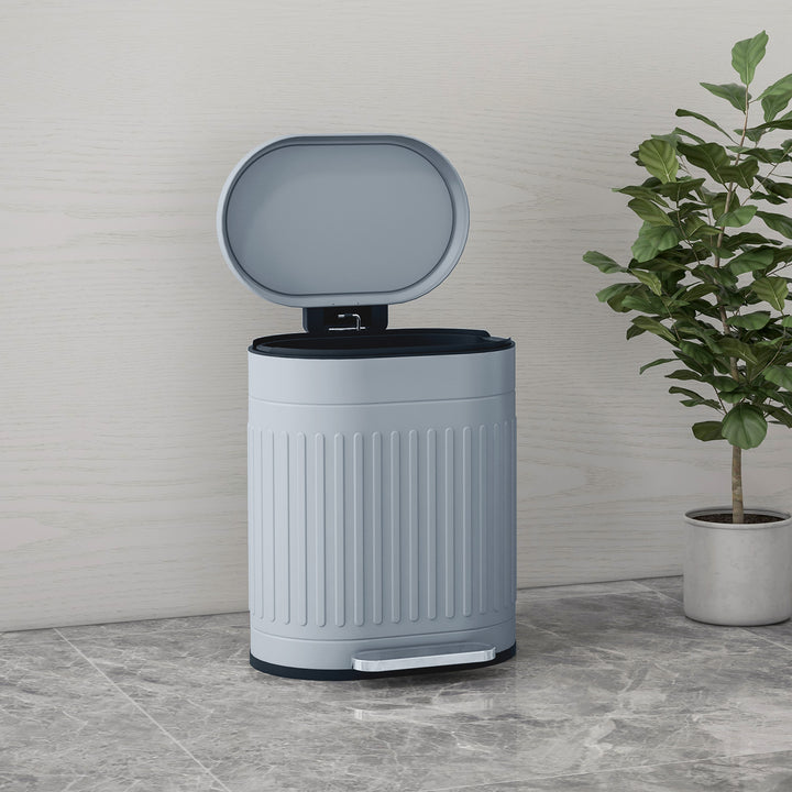 20L Metal Kitchen Bin, with Soft-Close Lid - Grey