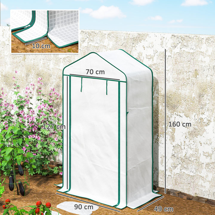 Four-Tier Mini Greenhouse, with Reinforced Plastic Cover