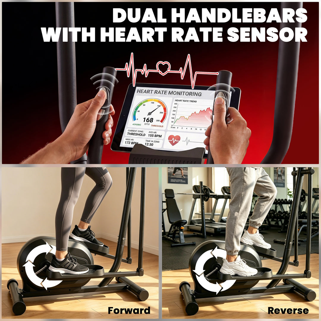 Elliptical Cross Trainer for Home, Quiet Magnetic Elliptical Machine w