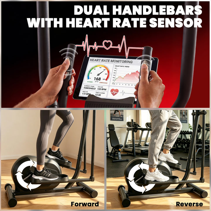 Elliptical Cross Trainer for Home, Quiet Magnetic Elliptical Machine w