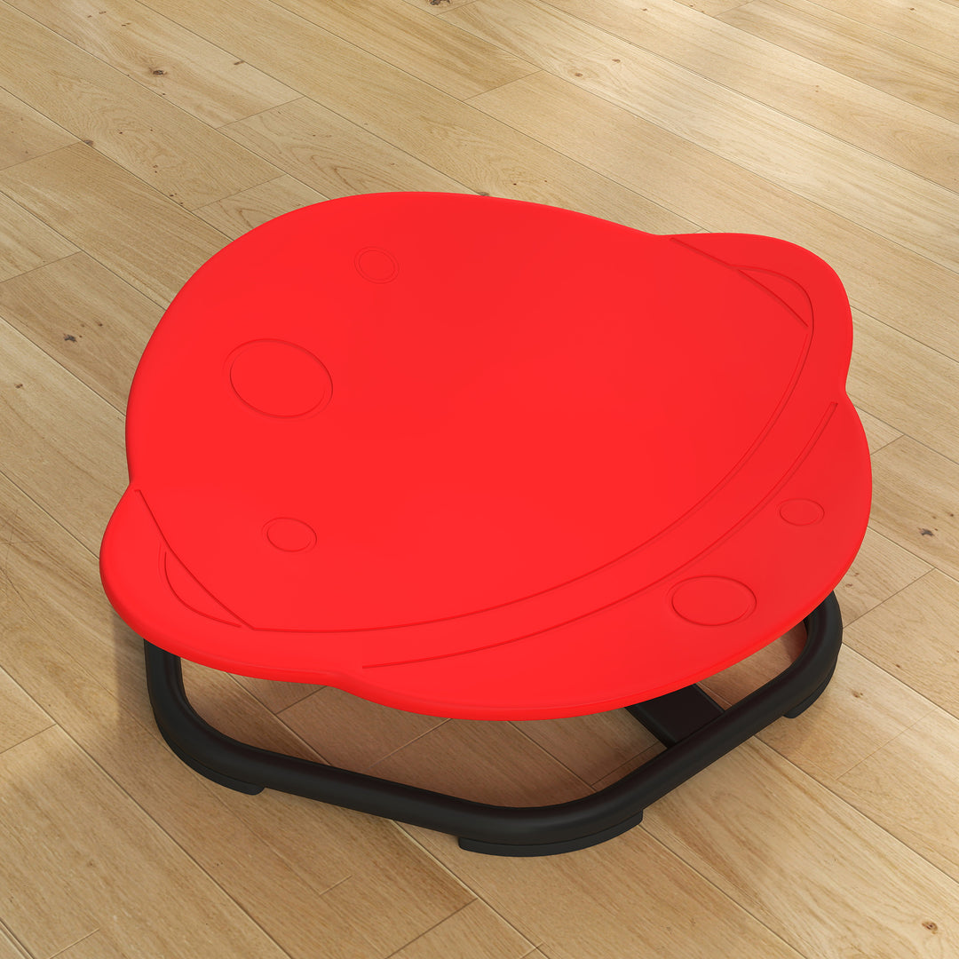 AIYAPLAY Planet-Shaped-kids Swivel Chair, Sensory Spinning Chair for Balance, Coordination Training, Red