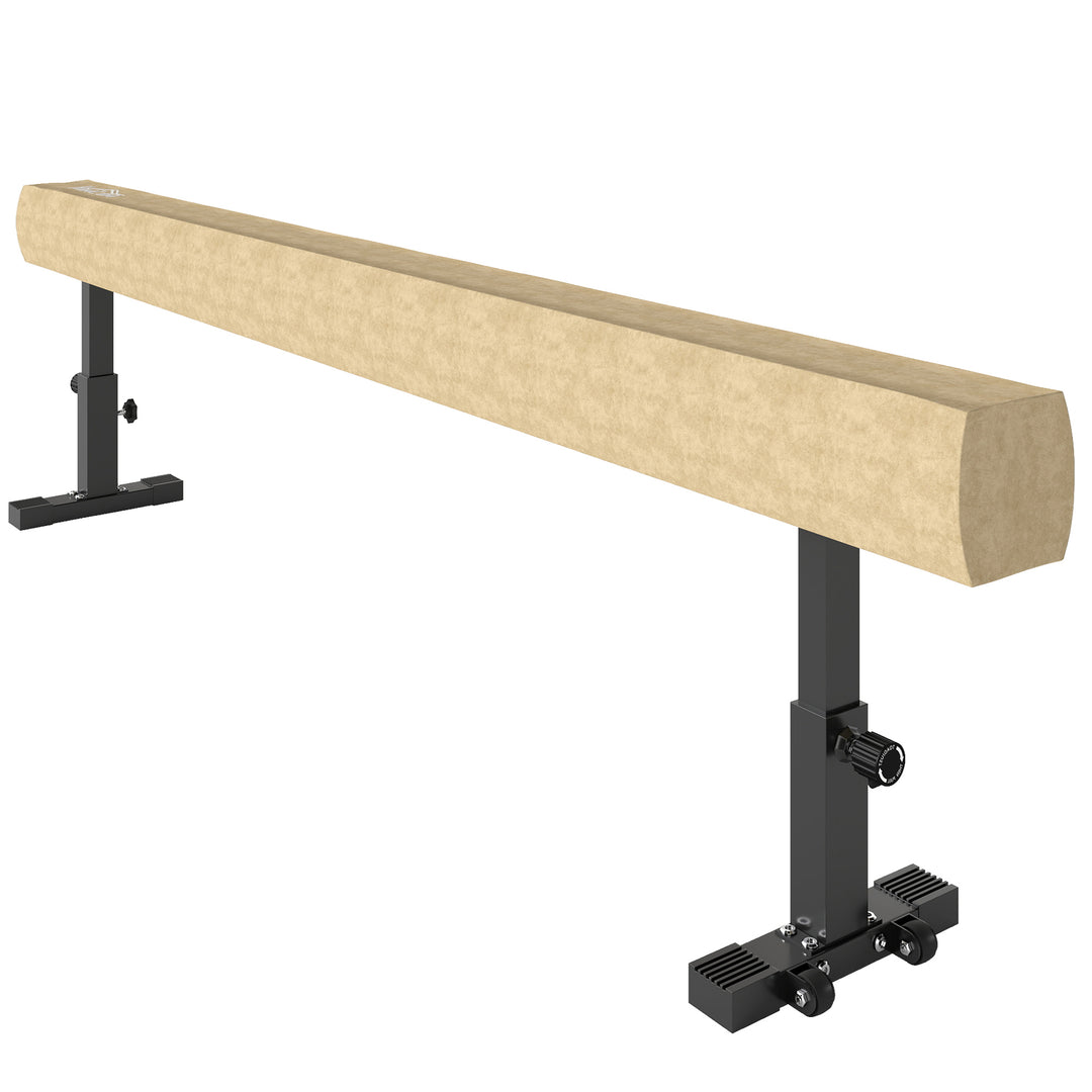7.5ft Adjustable Balance Beam, Gymnastics Beam with Wheels, Gymnastics