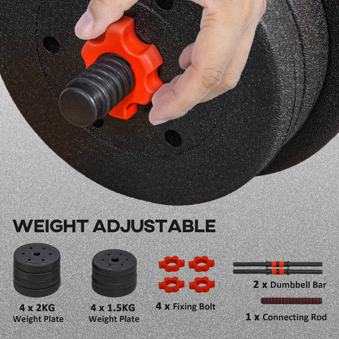 15kg 2 in 1 Adjustable Dumbbells Weight Set, Dumbbell Hand Weight Barb