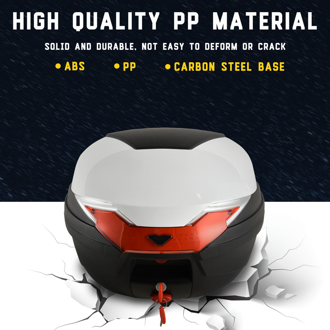 32L Motorcycle Tail box Helmet Top Case Motorbike Luggage Storage Trunk Carrier Mount Rack
