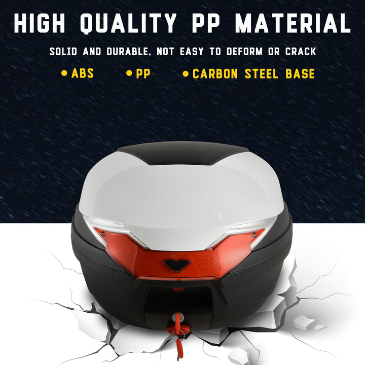 32L Motorcycle Tail box Helmet Top Case Motorbike Luggage Storage Trunk Carrier Mount Rack