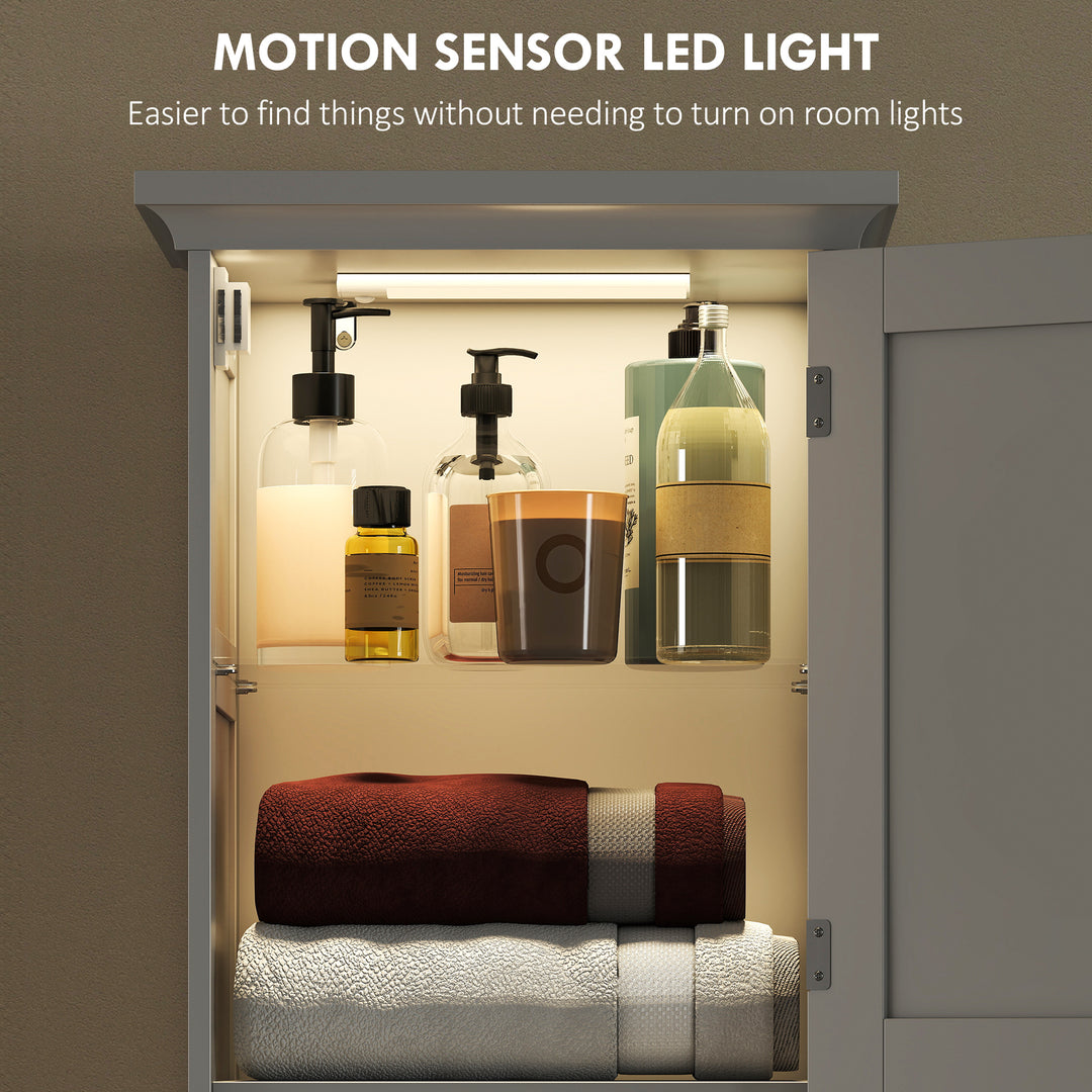 Slim Bathroom Storage Cabinet, with Sensor Lights