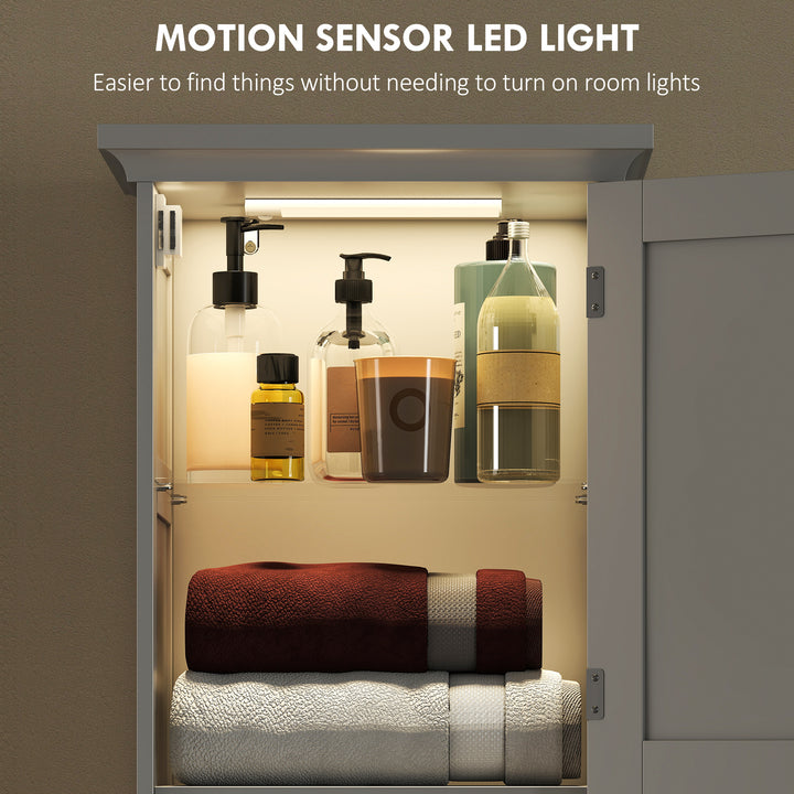 Slim Bathroom Storage Cabinet, with Sensor Lights