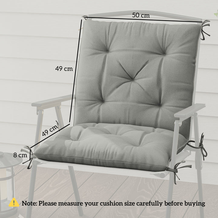 Set of Two Outdoor Seat Cushions - Light Grey