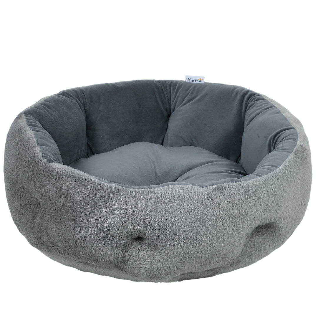Cat Bed, Reversible Dog Pet Bed for Indoor Cats and Small Dogs, Round 