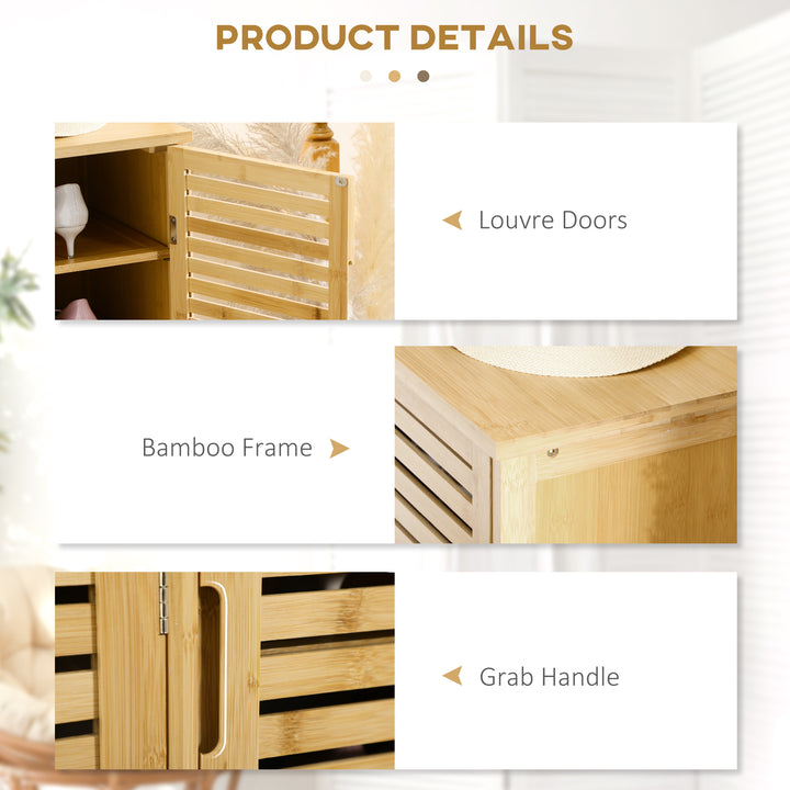 Rustic Shoe Cabinet, 3 Door Shoe Storage Cabinet with 8 Shelves