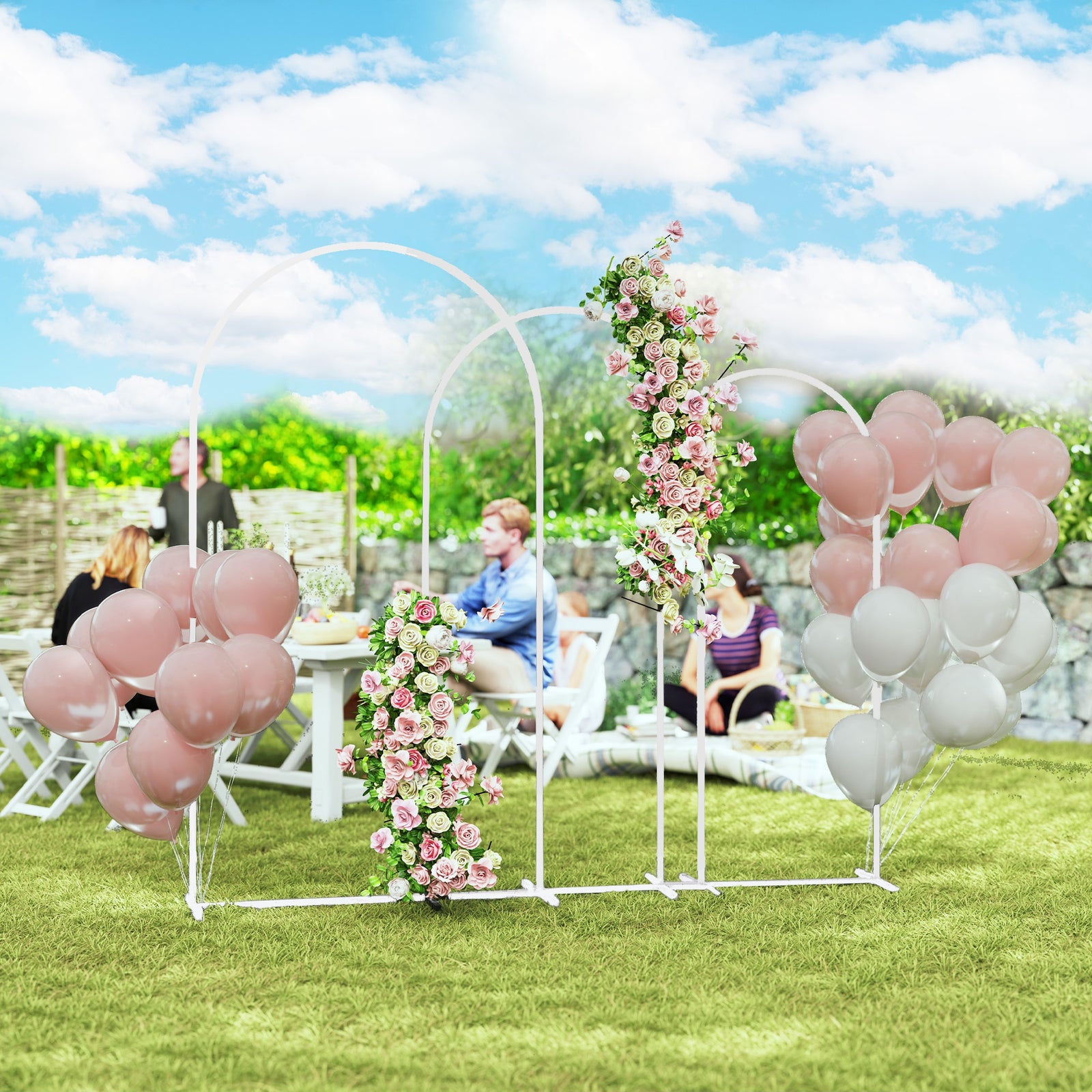 Wedding Arch Frame Set, Metal Balloon Arch Stand Set, Balloon Arch Sta