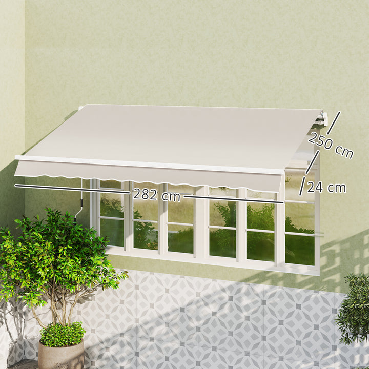 Awning Replacement Canopy, Water Resistant UPF 50+ Sun Shade Cover for 3 x 2.5 m Garden Awning (Fabric Only), Cream White