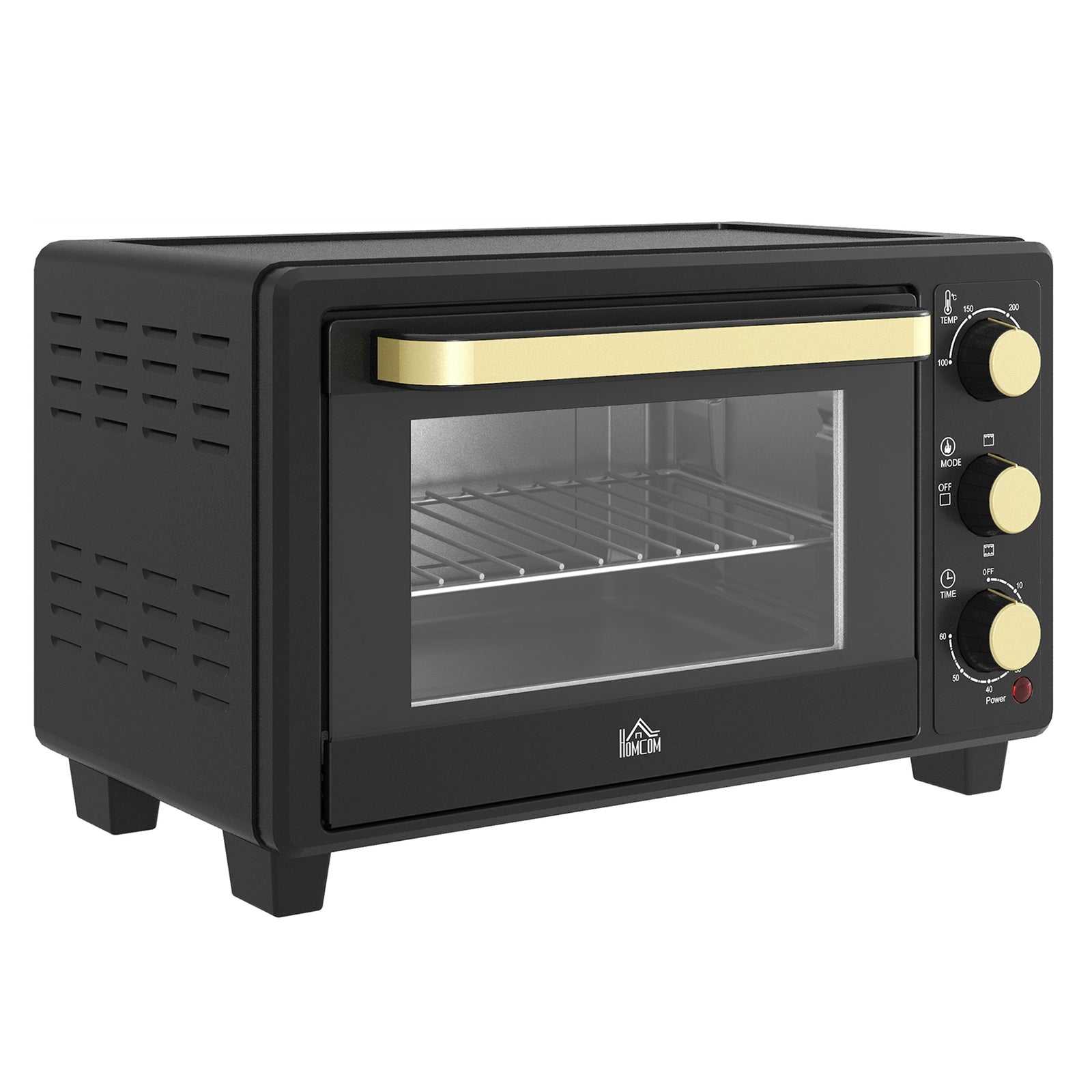 16L Mini 1400W Countertop Oven - Black