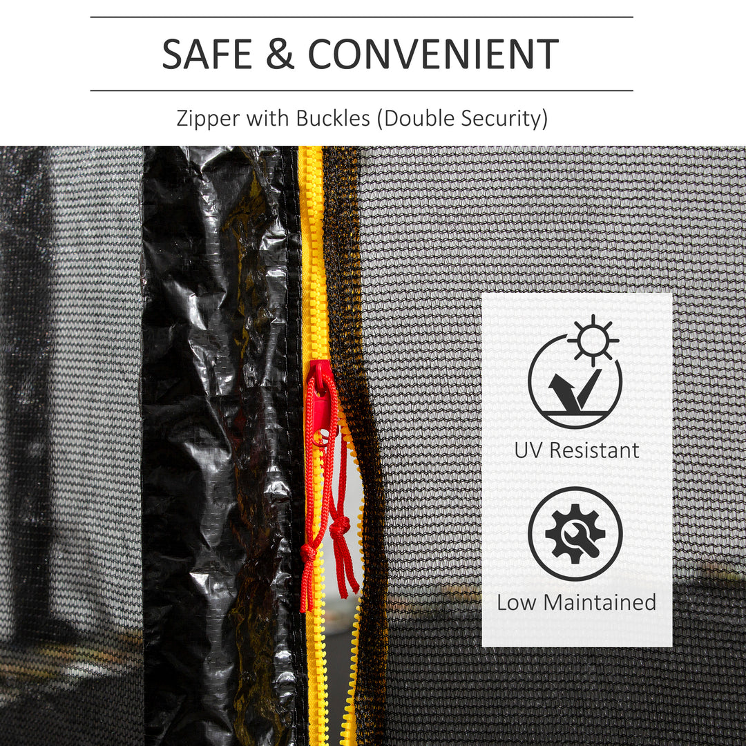 13ft Trampoline Net Replacement Safety Net Enclosure Net Spare w/ 8 Poles