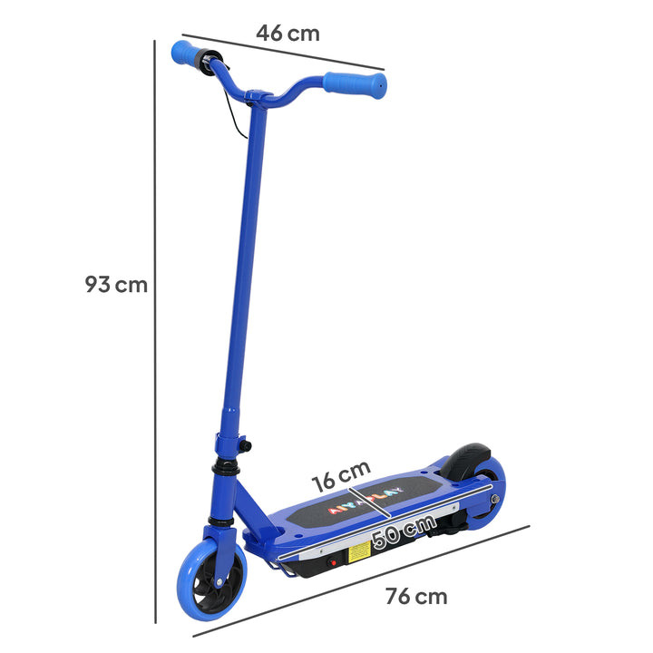 Electric Scooter for Ages 6-14, with Colourful Light and Electric Brake, Electric Scooter E Scooter, Up to 10 KM/H & 8 KM, Blue