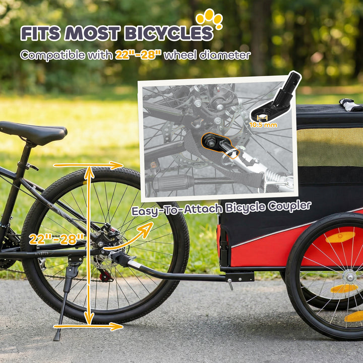 Dog Bike Trailer, Dog Cart Bicycle Carrier for Small and Medium Pets w