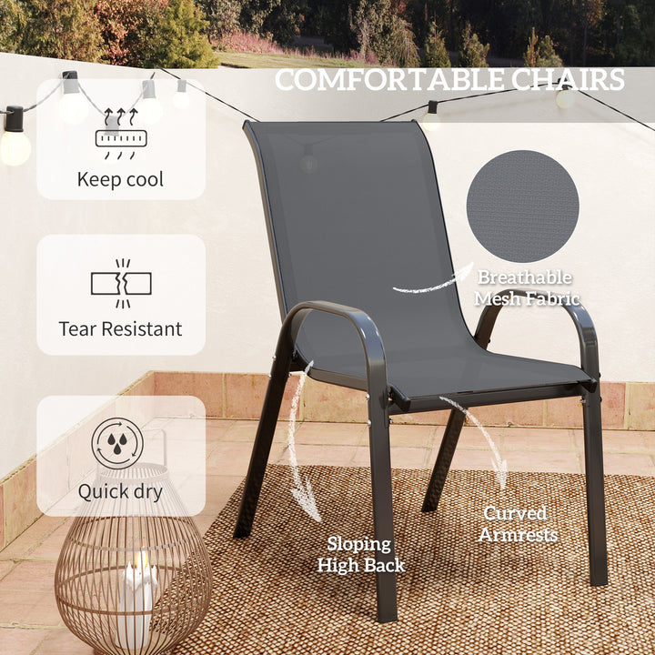 Three-Piece Outdoor Garden Set - Grey