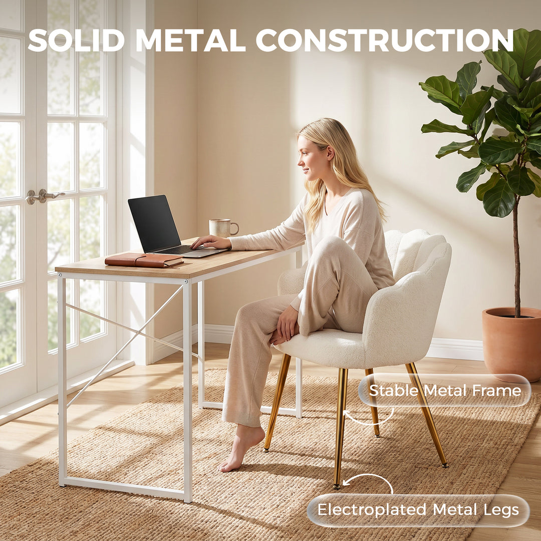 Lounge Chair Petal-Back Armchair Metal Metal Legs for Living Room Bedr