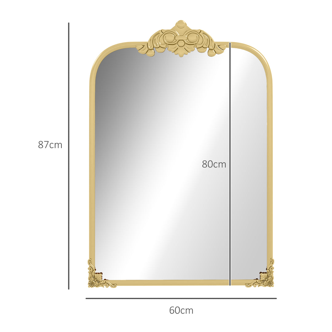 Wall Mirror, Decorative Baroque Mirror with Metal Frame, for Bedroom a
