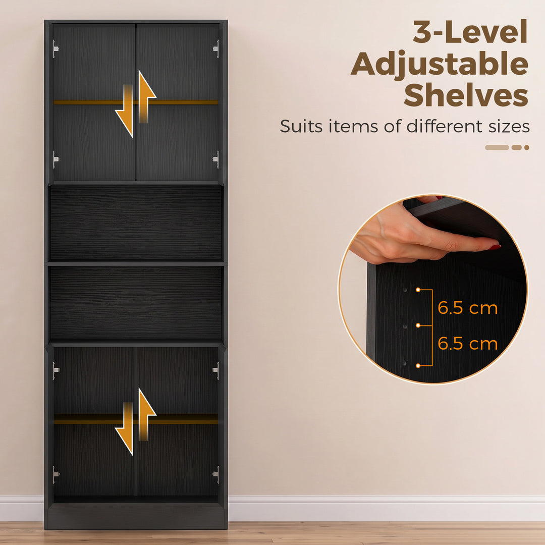 170 cm Kitchen Pantry Cabinet, Freestanding Storage Cabinet with Soft-