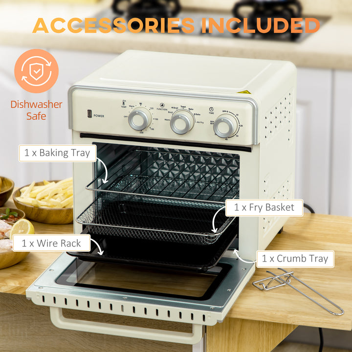 20L 90-230°C Mini Electric Oven - Cream - view 6