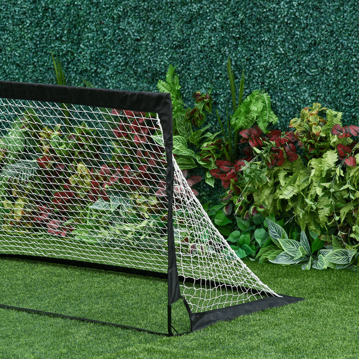 MCL Set of 2 Football Goal Net 6 x 3 ft Foldable Outdoor Sport Training Teens Adults Football with Carrying Bag Black