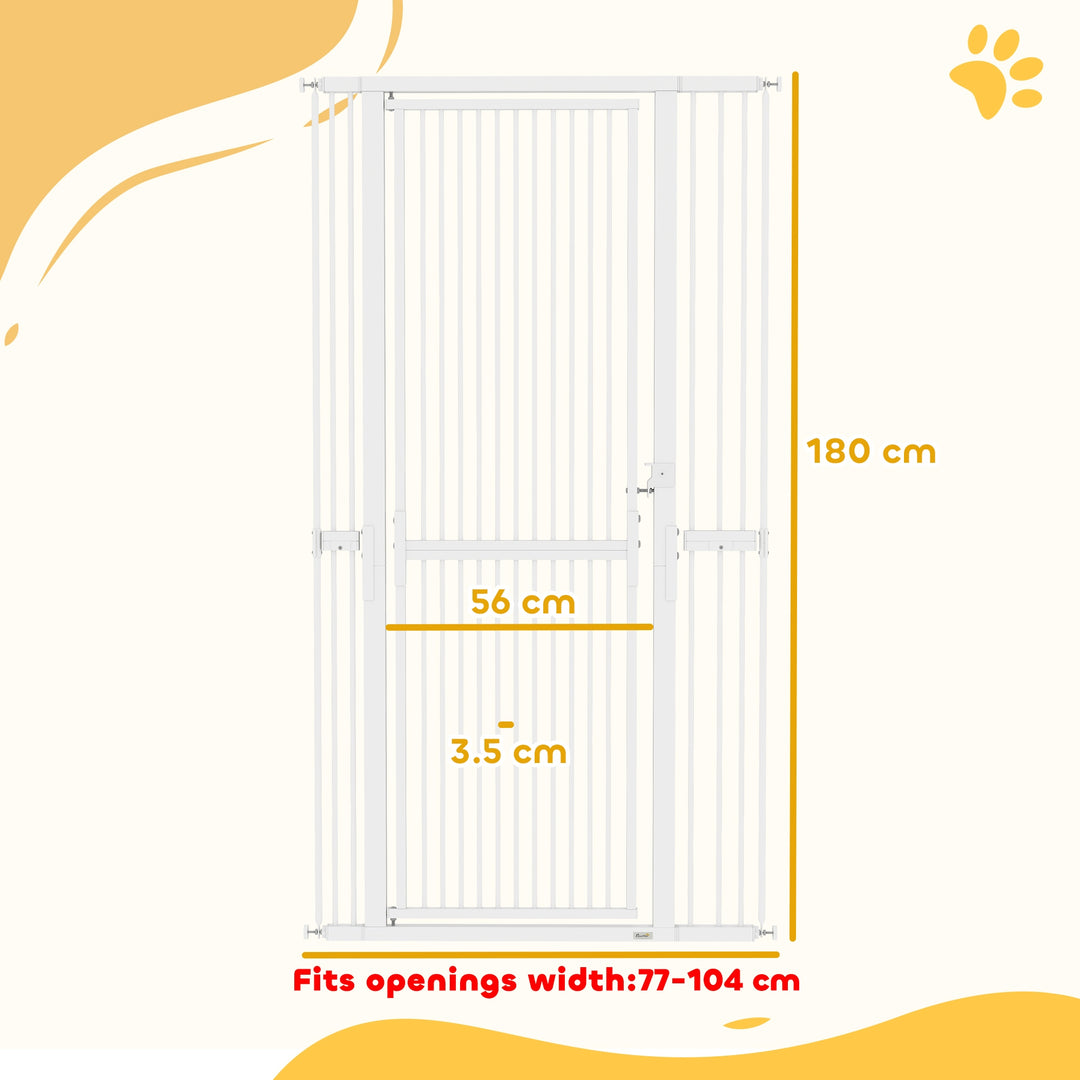 180cm Extra Tall Pet Gate with 3.5 cm Narrow Gap, Pressure Mounted No - view 3