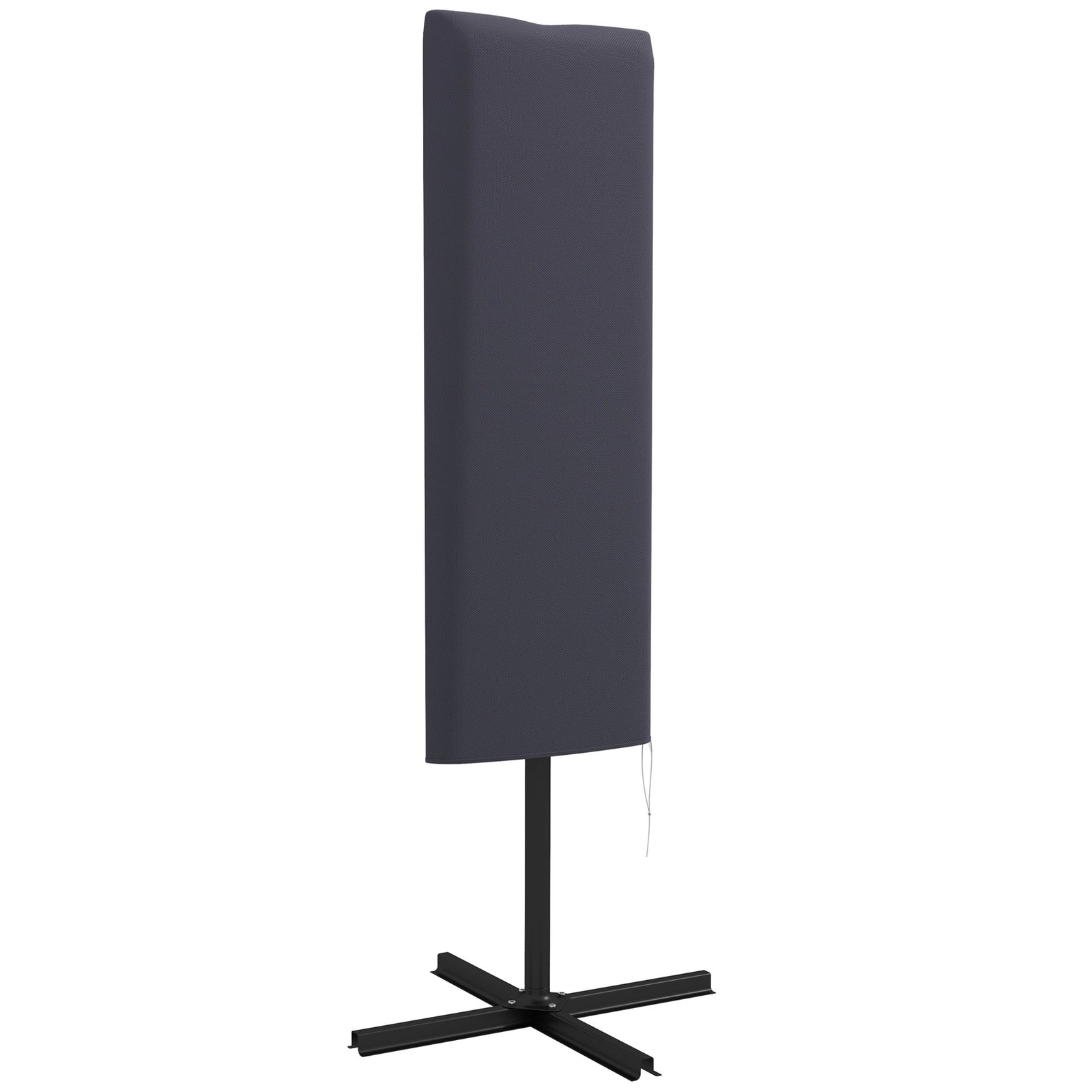 Outdoor Cantilever Umbrella Cover Parasol with Rod, Zipper, Dark Grey