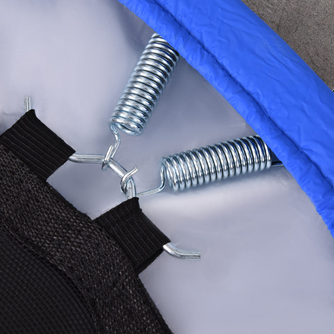 MCL 36" Mini Fitness Trampoline Home Gym Yoga Exercise Rebounder Indoor Outdoor Jumper with Safety Pad, Support Up to 100 KG, Blue and Black