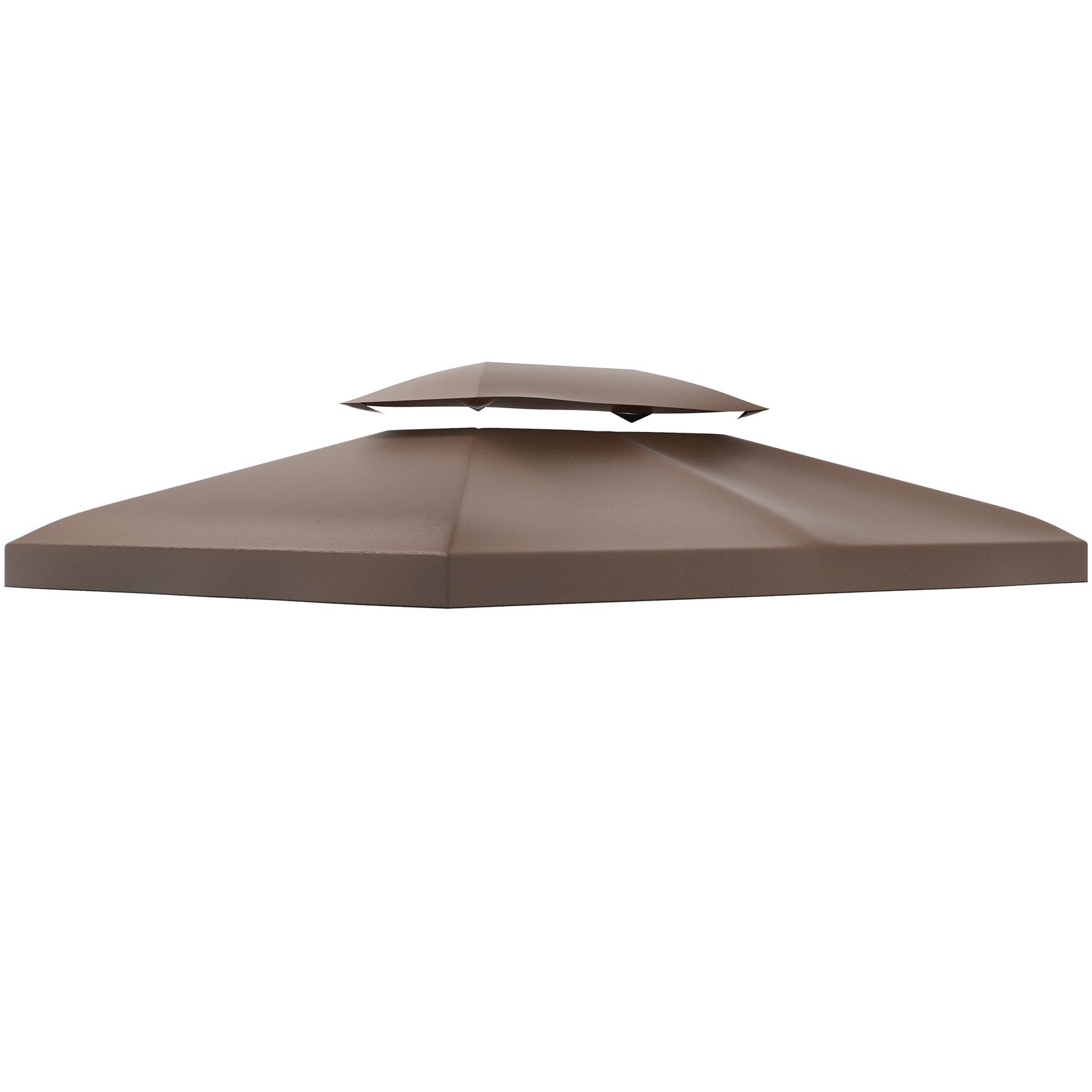 3x4m Gazebo Replacement Roof Canopy 2 Tier Top UV Cover Garden Patio Outdoor Sun Awning Shelters, Brown (TOP COVER ONLY)