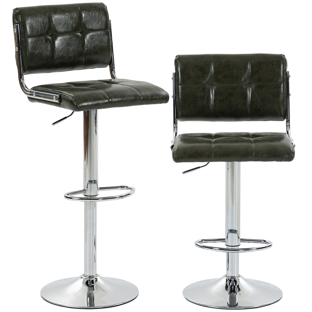 Bar Stools Modern PU Leather Adjustable Breakfast Bar Stools Backrest 