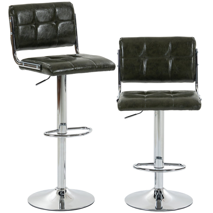 Bar Stools Modern PU Leather Adjustable Breakfast Bar Stools Backrest 