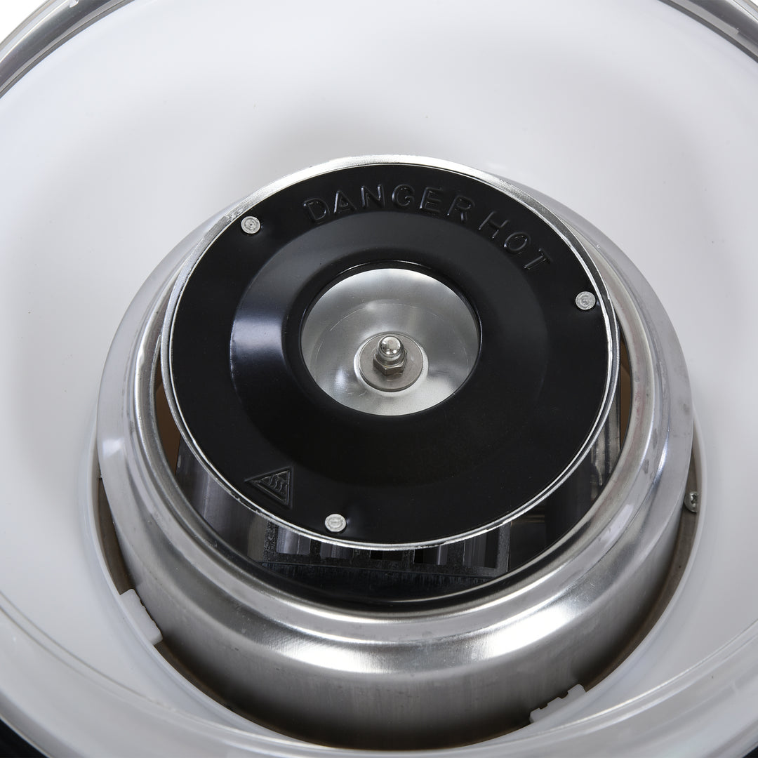 MCL 450W Candy Floss Machine, Professional Automatic Cotton Candy Sweet Machine with Candyfloss Sticks, Spoon, Splash Guard, Non-Slip Base for Birthday Christmas Wedding Party, Funfair Style, White