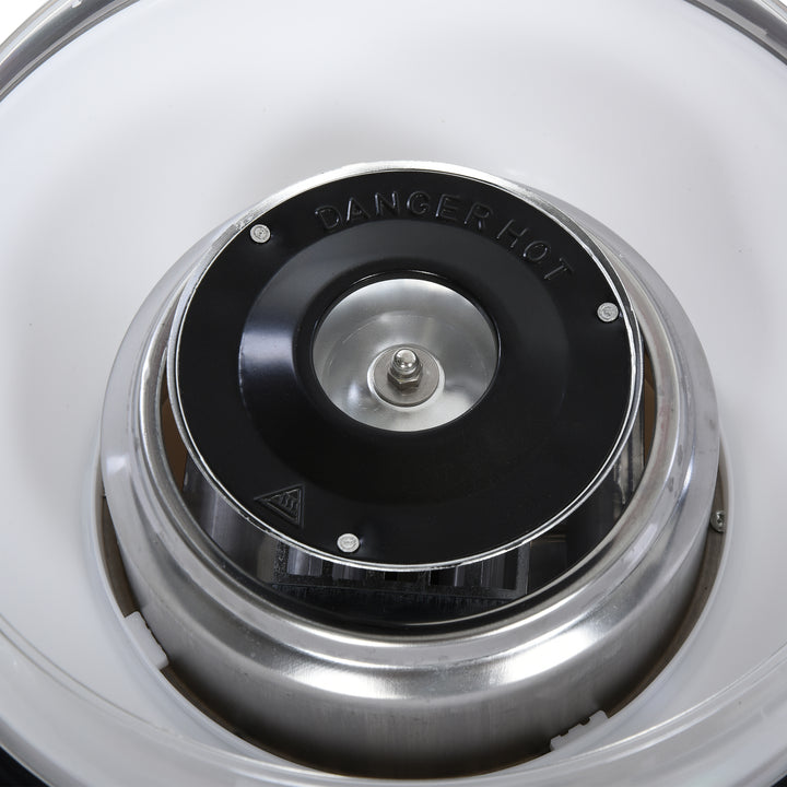 MCL 450W Candy Floss Machine, Professional Automatic Cotton Candy Sweet Machine with Candyfloss Sticks, Spoon, Splash Guard, Non-Slip Base for Birthday Christmas Wedding Party, Funfair Style, White