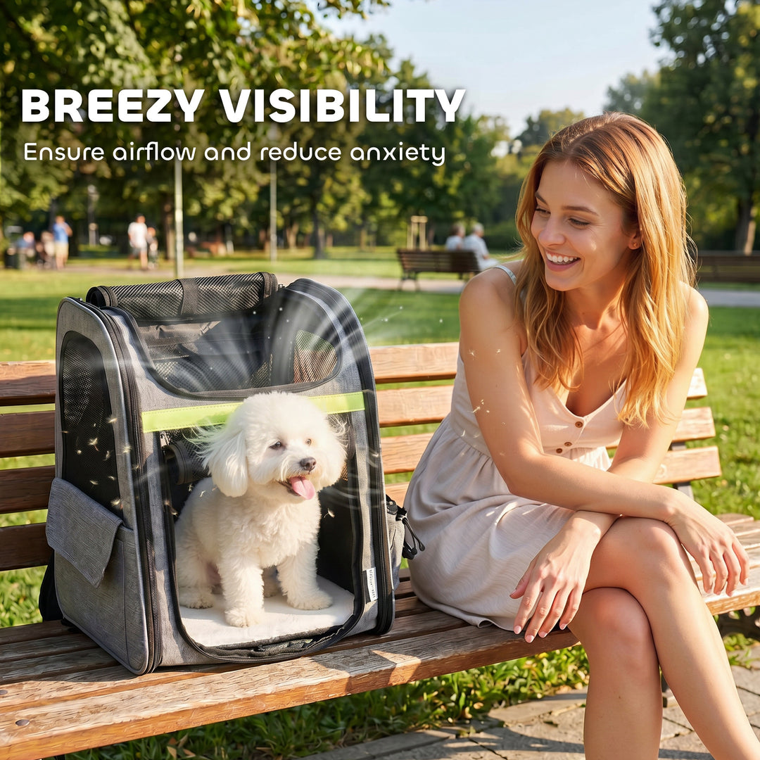 Dog Carrier Backpack Expandable, Breathable Pet Carrier Bag for Small 