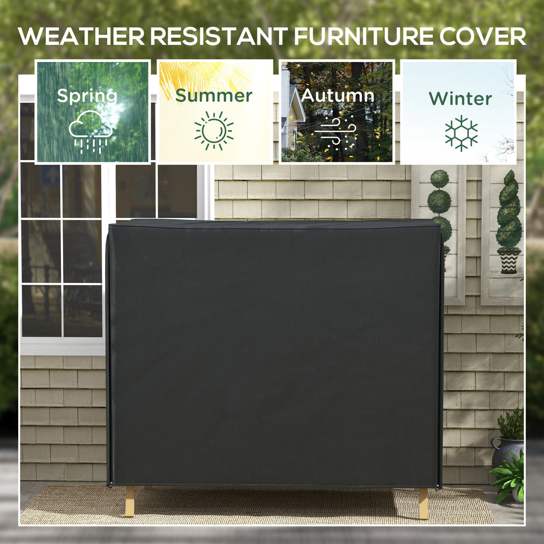 220 x 125cm Three-Seater Swing Chair Protective Cover - Black