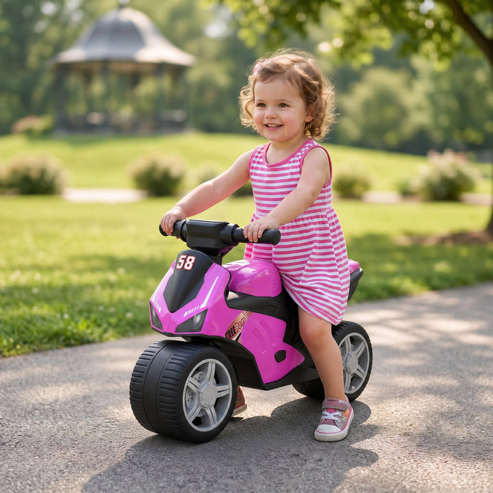 Balance Bike with Music Extra-Wide Wheels Toddler Bike for Boys Girls 