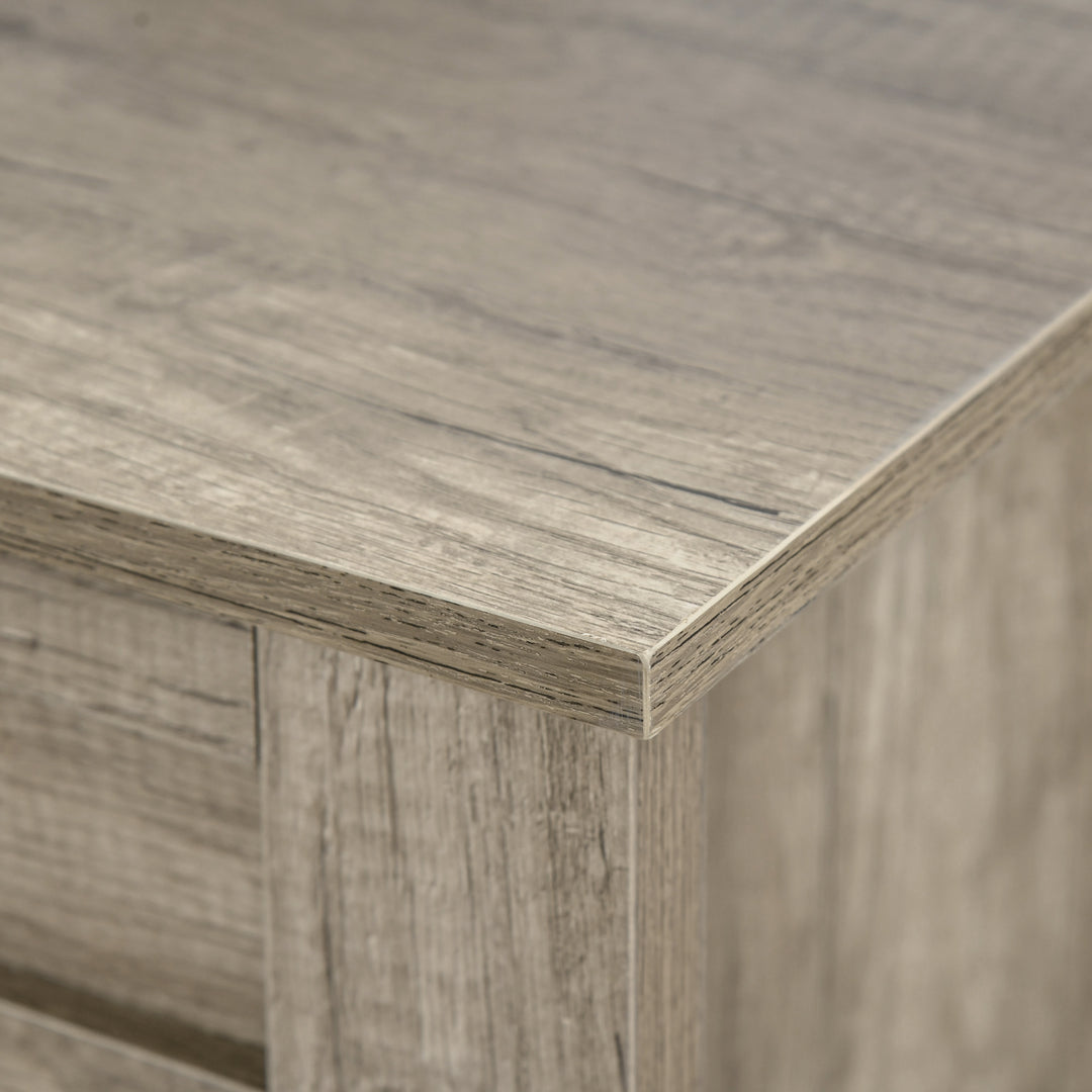 MCL Lift Top Coffee Table w/ Hidden Storage Compartment Open Shelves Lift Tabletop Pop Up Centre Table for Living Room Oak Effect