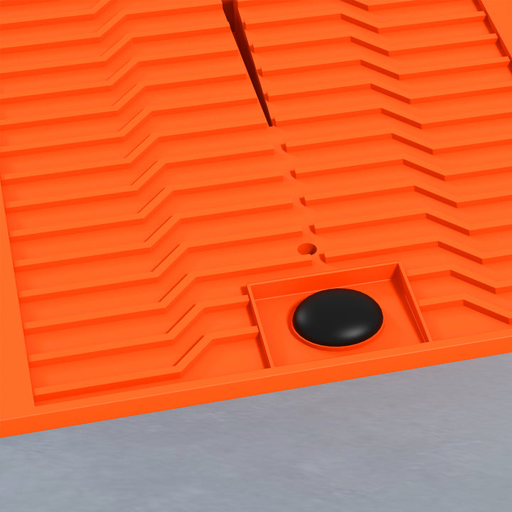 2 Pieces Car Ramps Heavy Duty 2.5 Ton Motorhome Levelling Ramps, Plastic Garage Workshop Car Lift, Portable Automotive Vehicle Campervan Car Ramp, Orange