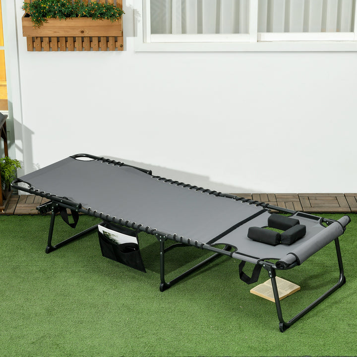 Outsunny Folding Sun Lounger w/ 5