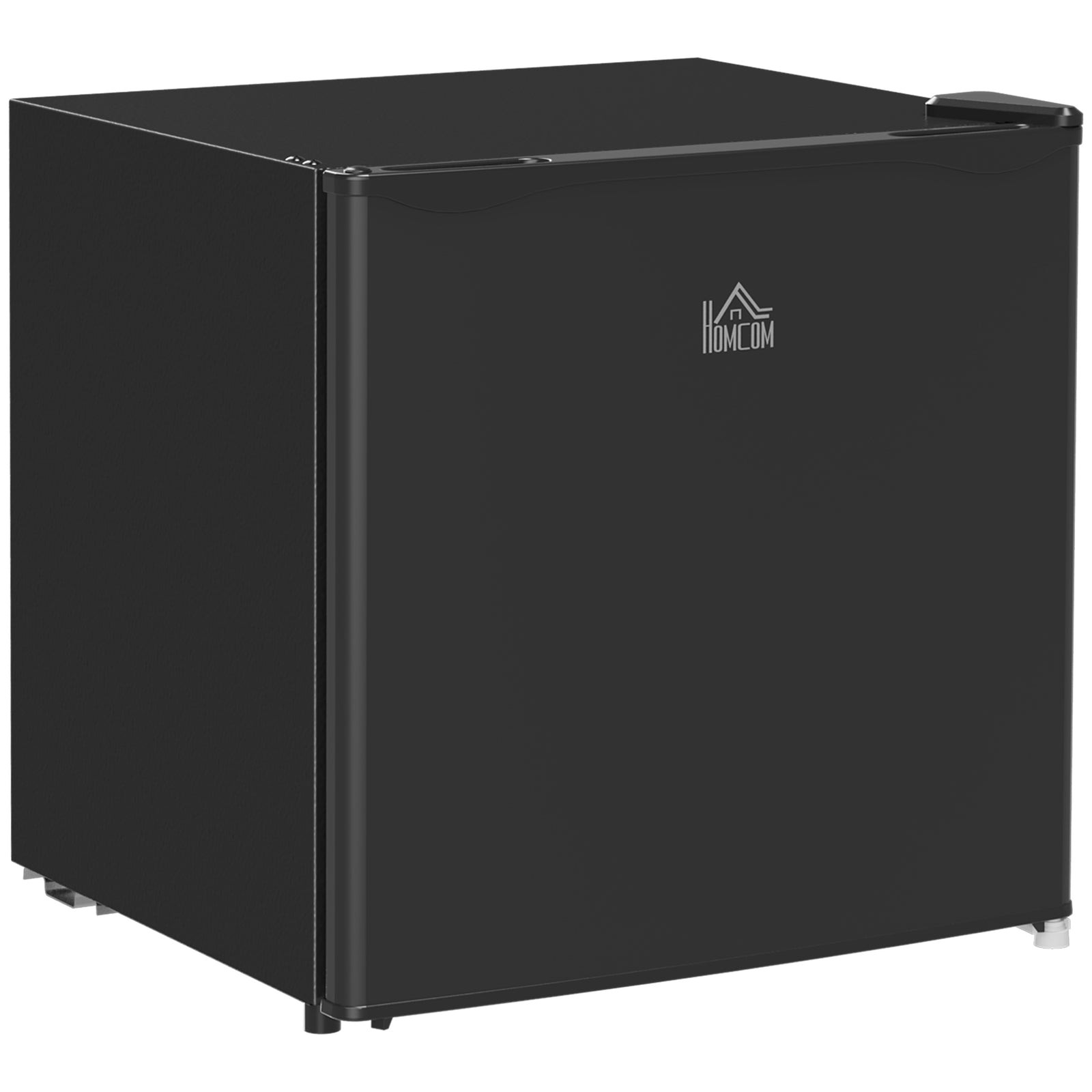46 Litre Table Top Mini Fridge, Small Fridge with Ice Box, Reversible Door, Adjustable Temperature and Legs for Bedrooms, Home Office, Black