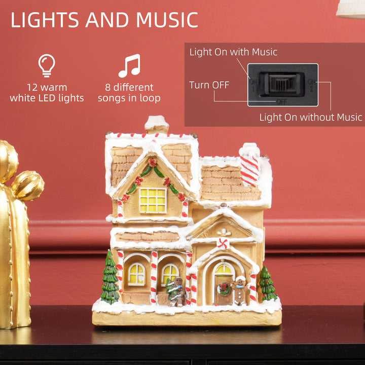 Gingerbread House Light &amp; Music Christmas Decoration