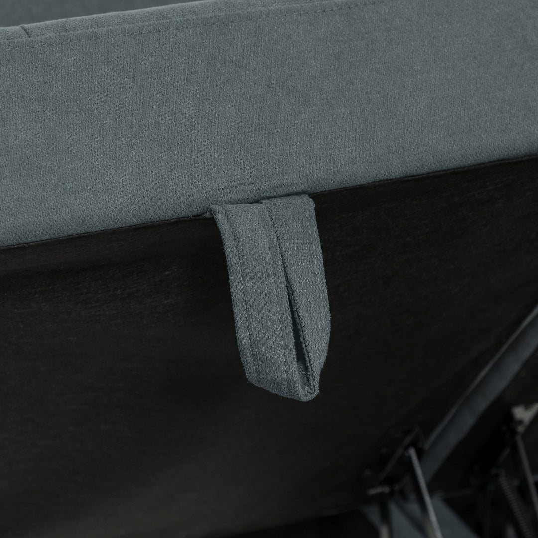 L' Shape Modular Sofa, with Storage - Dark Grey