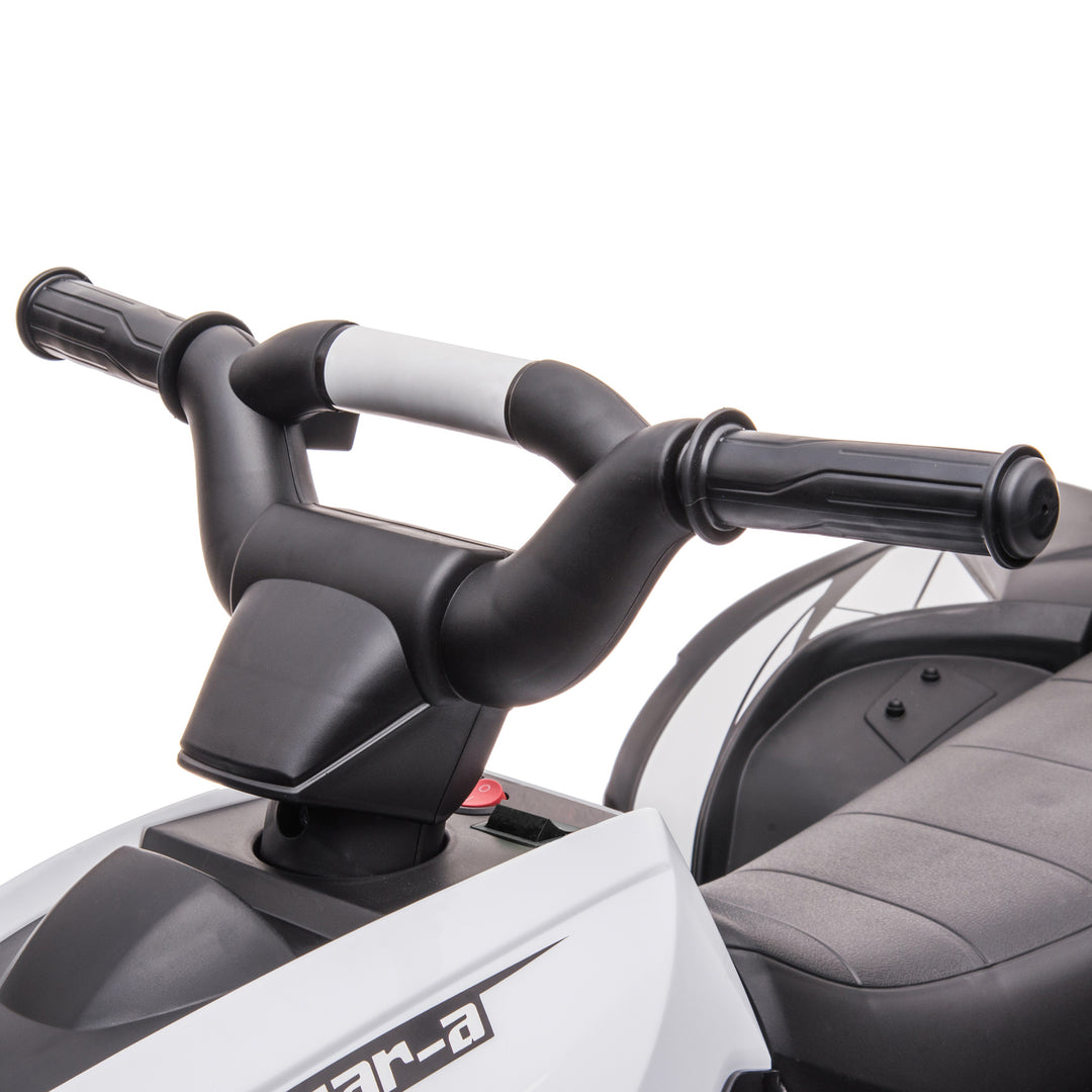12V Ride-On Quad Bike w/ Music, Horn, for Ages 3-5 Years - White