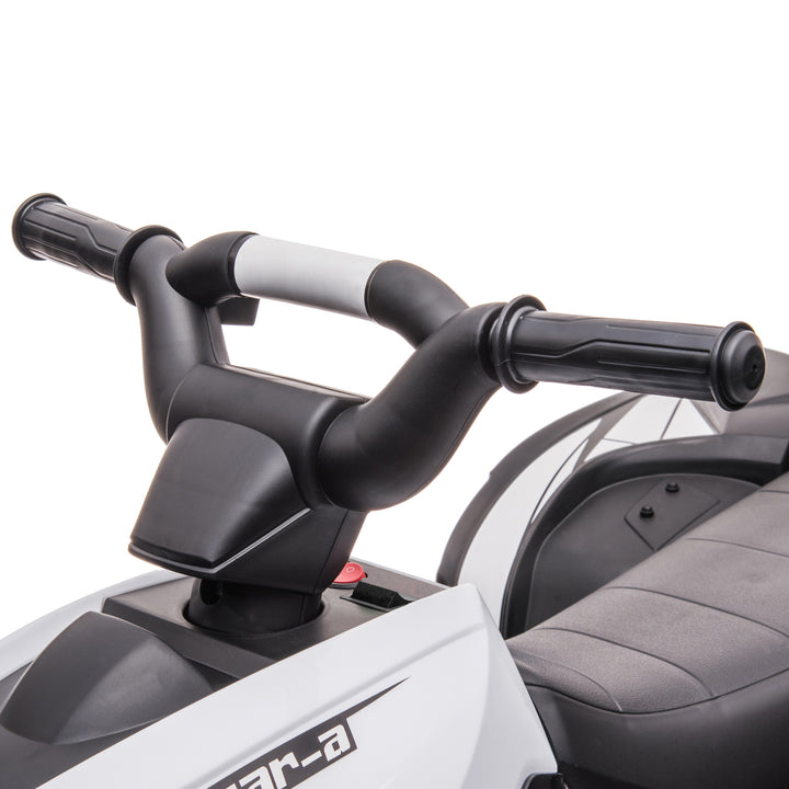 12V Ride-On Quad Bike w/ Music, Horn, for Ages 3-5 Years - White