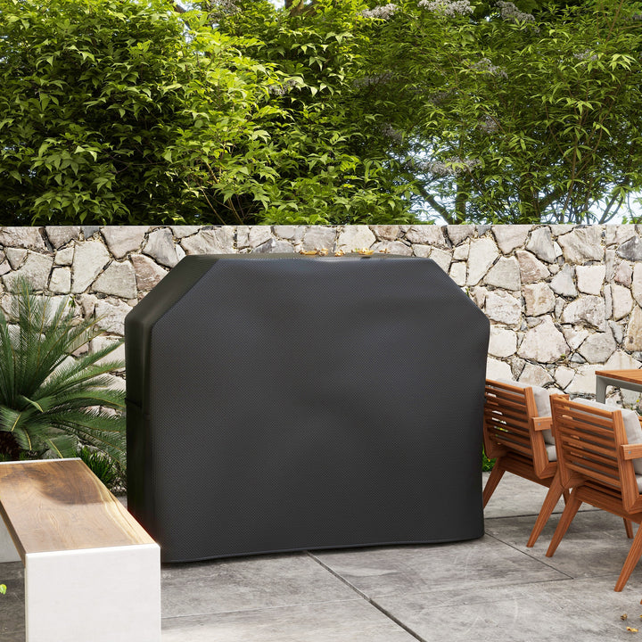 Outsunny Protective Grill Cover, 147 x 61cm, Durable Plastic Coated, Weather-Resistant, Black