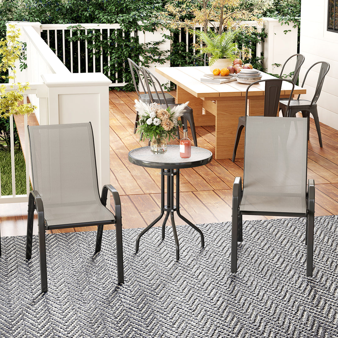 Three-Piece Outdoor Garden Set - Light Grey - view 2
